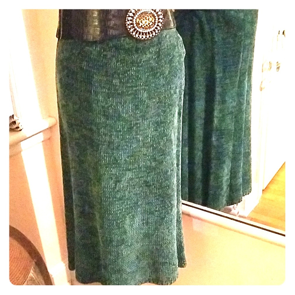 Skirtdress chenille emerald green
